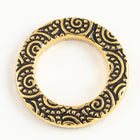 3/4" Antique Gold TierraCast Pewter Spiral Ring (20 Pcs) #CK478-General Bead