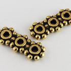 6mm x 16mm Antique Gold TierraCast 3 Hole Heishi Spacer Bar (20 Pcs) #CK481-General Bead