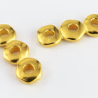 7mm x 18mm Bright Gold TierraCast 3 Hole Nugget Spacer Bar (20 Pcs) #CK483-General Bead