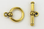 12mm Antique Gold TierraCast Pewter Toggle Clasp #CK047-General Bead