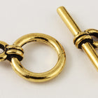 10mm Antique Gold Tierracast Pewter Wrapped Toggle Clasp #CK048-General Bead