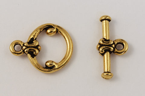 13mm Antique Gold Tierracast Pewter Classic Toggle Clasp #CK527-General Bead