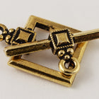 18.5mm Antique Gold Deco Square Toggle Clasp #CLB104-General Bead