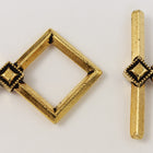 18mm Antique Gold Tierracast Pewter Deco Diamond Toggle Clasp #CK529-General Bead