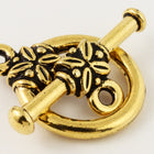 17mm Antique Gold Tierracast Pewter Leaf Toggle Clasp #CK530-General Bead