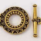 17mm Antique Gold Tierracast Pewter Bali Toggle Clasp #CK532-General Bead