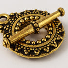 17mm Antique Gold Tierracast Pewter Bali Toggle Clasp #CK532-General Bead