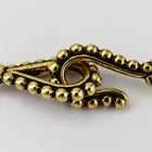 15mm Antique Gold Tierracast Pewter Beaded Hook & Eye Clasp #CK537-General Bead