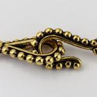 15mm Antique Gold Tierracast Pewter Beaded Hook & Eye Clasp #CK537-General Bead
