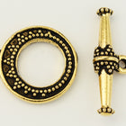16mm Antique Gold Tierracast Tapered Bali Toggle Clasp #CK538-General Bead