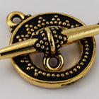 16mm Antique Gold Tierracast Tapered Bali Toggle Clasp #CK538-General Bead