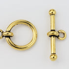 3/8" Antique Gold Tierracast Pewter Anna Clasp #CK892