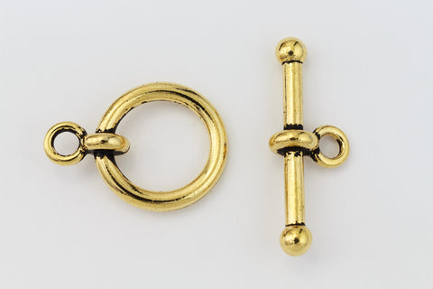 3/8" Antique Gold Tierracast Pewter Anna Clasp #CK892
