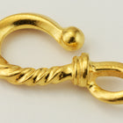 25mm Bright Gold Tierracast Pewter Twisted Hook Clasp (20 Pcs) #CK560-General Bead
