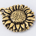 18mm Antique Gold TierraCast Sunflower Drop (20 Pcs) #CK563-General Bead