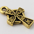 15mm Antique Gold Tierracast Celtic Cross Drop #CK565-General Bead