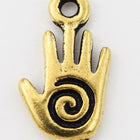 15mm Antique Gold Tierracast Spiral Hand Drop #CK568-General Bead