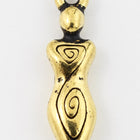 20mm Antique Gold Tierracast Spiral Goddess Drop #CK569-General Bead