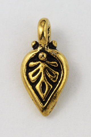 12mm Antique Gold Tierracast Palmette Drop #CK570-General Bead