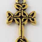 19mm Antique Gold Tierracast Celtic Cross Drop #CK573-General Bead
