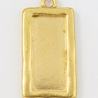 31mm Gold Tierracast Simple Rectangle Drop Frame #CK589-General Bead
