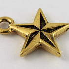 18mm Antique Gold Tierracast Nautical Star Drop #CK591-General Bead