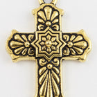 30mm Antique Gold Tierracast Talavera Cross Drop #CK595-General Bead