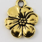 17mm Antique Gold Tierracast Apple Blossom Drop #CK608-General Bead