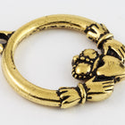 24mm Antique Gold Tierracast Claddagh Drop #CK612-General Bead