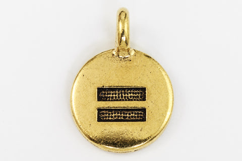 17mm Antique Gold Tierracast Equality Charm #CK619-General Bead