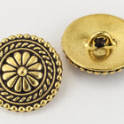 18mm Antique Gold TierraCast Bali Button (15 Pcs) #CK627-General Bead