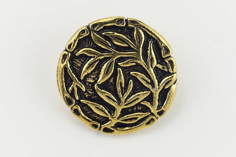 16mm Antique Gold TierraCast Bamboo Button (20 Pcs) #CK636-General Bead