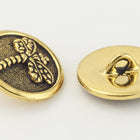 17mm Antique Gold TierraCast Dragonfly Button (20 Pcs) #CK638-General Bead