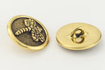 17mm Antique Gold TierraCast Dragonfly Button (20 Pcs) #CK638-General Bead