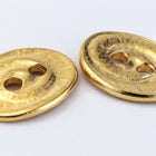 18mm Bright Gold TierraCast Oval Swirl Button (20 Pcs) #CK639-General Bead