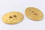 19mm Bright Gold TierraCast Distressed Oval Button (20 Pcs) #CK640-General Bead