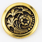 17mm Antique Gold TierraCast Czech Flower Button (15 Pcs) #CK643-General Bead