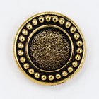 12mm Antique Gold TierraCast Beaded Bezel Button (20 Pcs) #CK649-General Bead