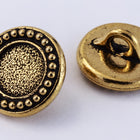 12mm Antique Gold TierraCast Beaded Bezel Button (20 Pcs) #CK649-General Bead