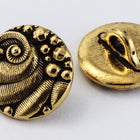 13mm Antique Gold TierraCast Czech Round Button (20 Pcs) #CK650-General Bead