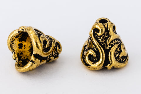 9mm Antique Gold TierraCast Lily Cone (20 Pcs) #CK655-General Bead