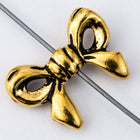 14mm Antique Gold TierraCast Pewter Bow Bead (20 Pcs) #CK656-General Bead