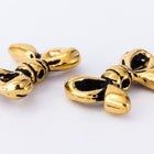 14mm Antique Gold TierraCast Pewter Bow Bead (20 Pcs) #CK656-General Bead