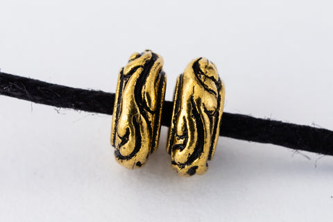 6mm Antique Gold TierraCast Woodland Bead (20 Pcs) #CK673-General Bead