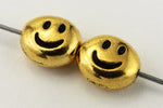 7mm x 6mm Antique Gold TierraCast Pewter Smile Bead (20 Pcs) #CK691-General Bead