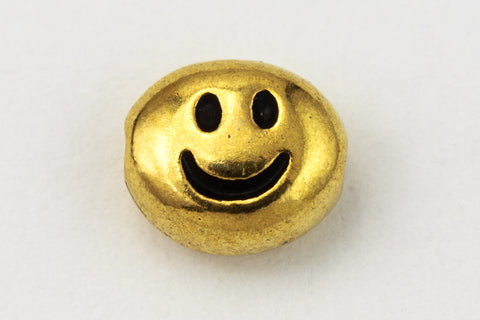 7mm x 6mm Antique Gold TierraCast Pewter Smile Bead (20 Pcs) #CK691-General Bead