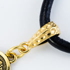 1/4" Bright Gold TierraCast Pewter Hammered Bail (20 Pcs) #CK745-General Bead