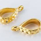 1/4" Bright Gold TierraCast Pewter Hammered Bail (20 Pcs) #CK745-General Bead