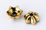 5mm Antique Gold TierraCast Talavera Star Bead Cap (50 Pcs) #CK749-General Bead