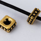 4mm Antique Gold TierraCast Rococo Square Bead #CK770-General Bead